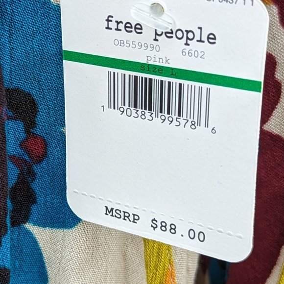 Free People Sweet Lucy Slip pink NWT sz Lg - Picture 6 of 9